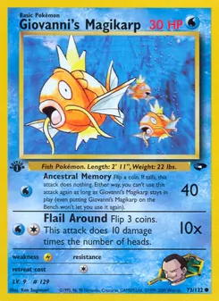 Giovanni's Magikarp, Gym Challenge, n° 73
