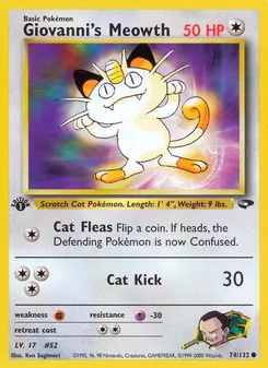 Giovanni's Meowth, Gym Challenge, n° 74
