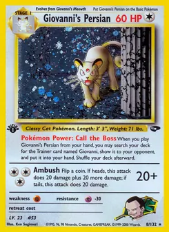 Giovanni's Persian, Gym Challenge, n° 8