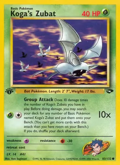Koga's Zubat, Gym Challenge, n° 83