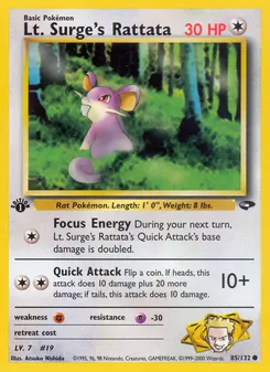 Lt. Surge's Rattata, Gym Challenge, n° 85
