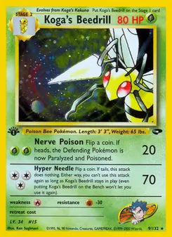 Koga's Beedrill, Gym Challenge, n° 9