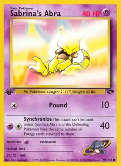 Sabrina's Abra, Gym Challenge, n° 93