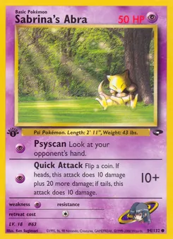 Sabrina's Abra, Gym Challenge, n° 94