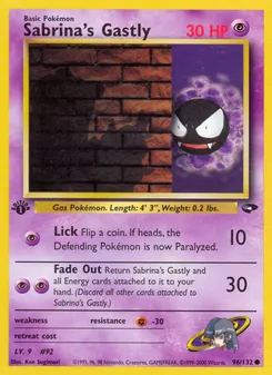 Sabrina's Gastly, Gym Challenge, n° 96