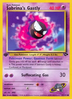 Sabrina's Gastly, Gym Challenge, n° 97