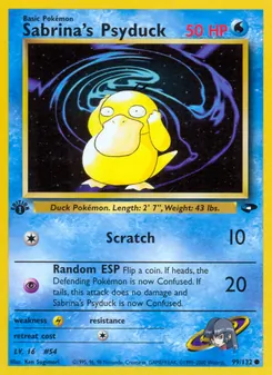 Sabrina's Psyduck, Gym Challenge, n° 99