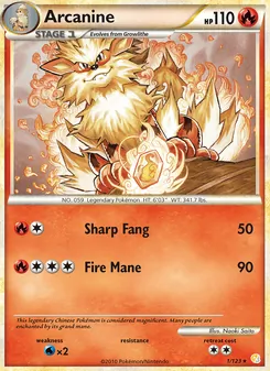 Arcanine, HeartGold SoulSilver, no. 1