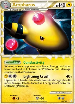 Ampharos, HeartGold SoulSilver, no. 105
