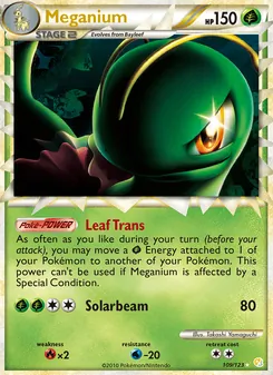 Meganium, HeartGold SoulSilver, no. 109