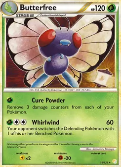 Butterfree, HeartGold SoulSilver, no. 16