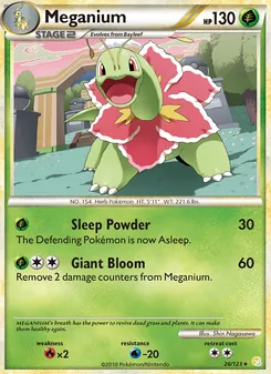 Meganium, HeartGold SoulSilver, no. 26