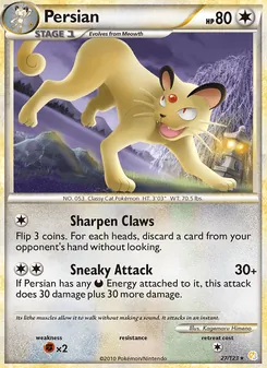 Persian, HeartGold SoulSilver, no. 27