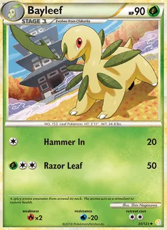 Bayleef, HeartGold SoulSilver, no. 35