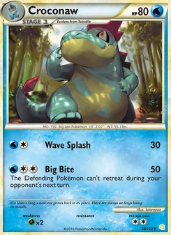 Croconaw, HeartGold SoulSilver, no. 38