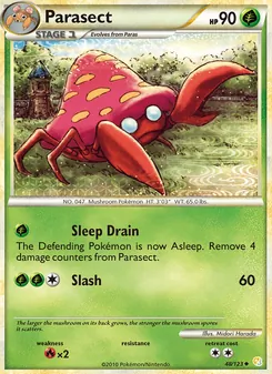Parasect, HeartGold SoulSilver, no. 48