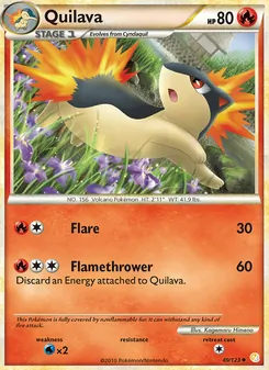 Quilava, HeartGold SoulSilver, no. 49