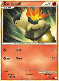 Cyndaquil, HeartGold SoulSilver, no. 61