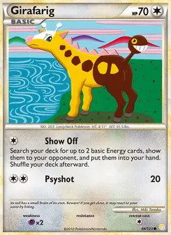 Girafarig, HeartGold SoulSilver, no. 64