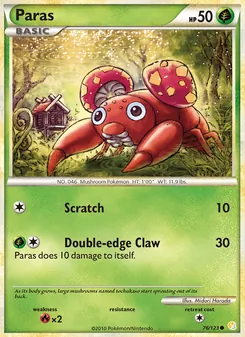 Paras, HeartGold SoulSilver, no. 76