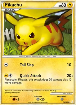 Pikachu, HeartGold SoulSilver, no. 78