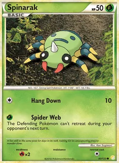 Spinarak, HeartGold SoulSilver, no. 83