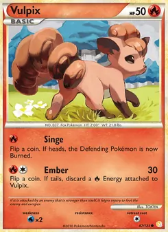 Vulpix, HeartGold SoulSilver, no. 87