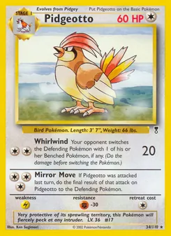 Pidgeotto, Legendary Collection, n° 34