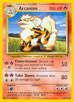 Arcanine, Legendary Collection, n° 36