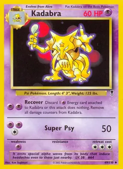 Kadabra, Legendary Collection, n° 49