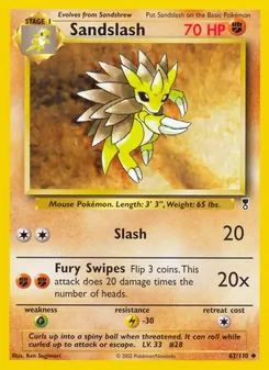 Sandslash, Legendary Collection, n° 62