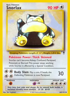 Snorlax, Legendary Collection, n° 64