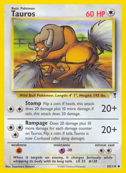 Tauros, Legendary Collection, n° 65