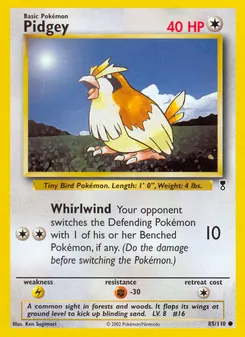 Pidgey, Legendary Collection, n° 85