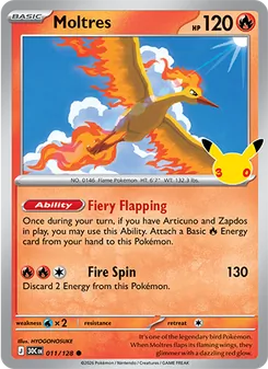 Moltres, 30th Celebration, no. 011