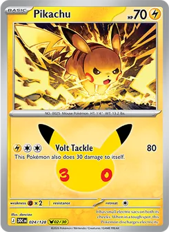 Pikachu, 30th Celebration, no. 024