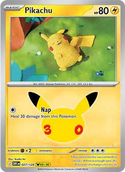 Pikachu, 30th Celebration, no. 027