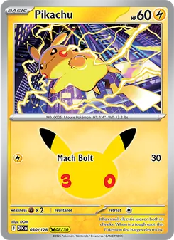 Pikachu, 30th Celebration, no. 030