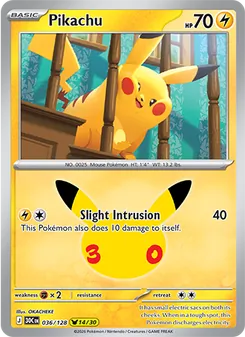Pikachu, 30th Celebration, no. 036