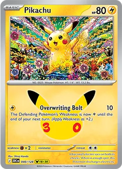 Pikachu, 30th Celebration, no. 040