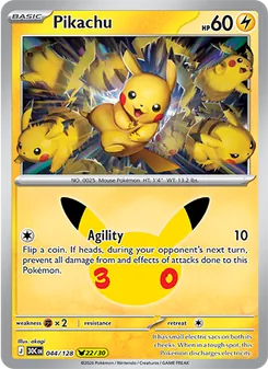 Pikachu, 30th Celebration, no. 044