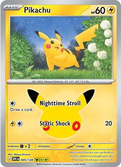 Pikachu, 30th Celebration, no. 045