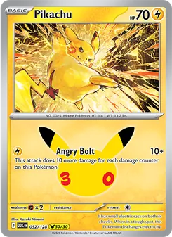 Pikachu, 30th Celebration, no. 052
