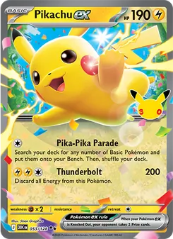 Pikachu ex, 30th Celebration, no. 053