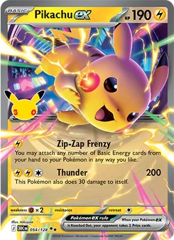 Pikachu ex, 30th Celebration, no. 054