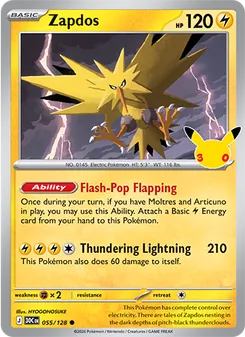 Zapdos, 30th Celebration, no. 055