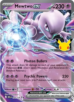 Mewtwo ex, 30th Celebration, no. 064