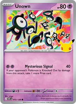Unown, 30th Celebration, no. 072