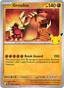 Groudon, 30th Celebration, no. 082