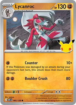Lycanroc, 30th Celebration, no. 085